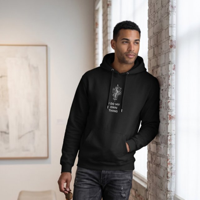 Pullover à capuche noir urbain avec style minimali (Créateur téléchargé)