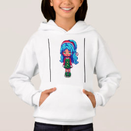 Pullover à capuche pour fille Cheveux bleus fille
