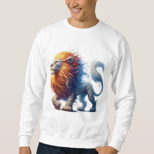 Pullover für Männer mit Löwenprint (Vorderseite)
