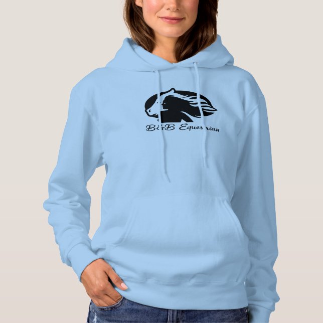 Pullover Hoodie - Schwarzes B&B Logo (Vorderseite)