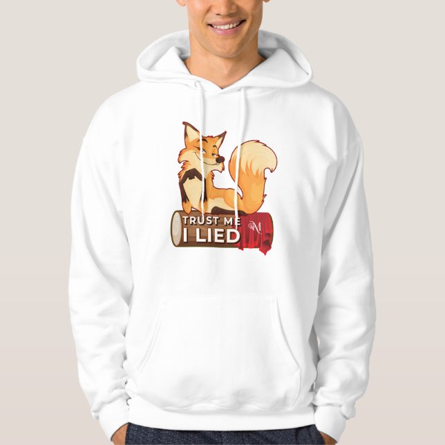 Pullover Hoodie: Vertraut mir (weiß) (Vorderseite)