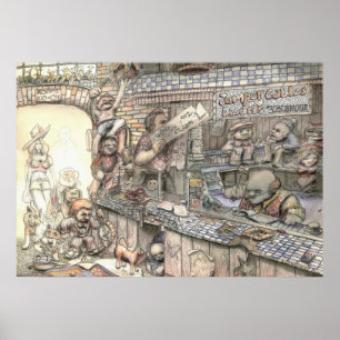 Pullover-Kabel und Zwerge - Plakat