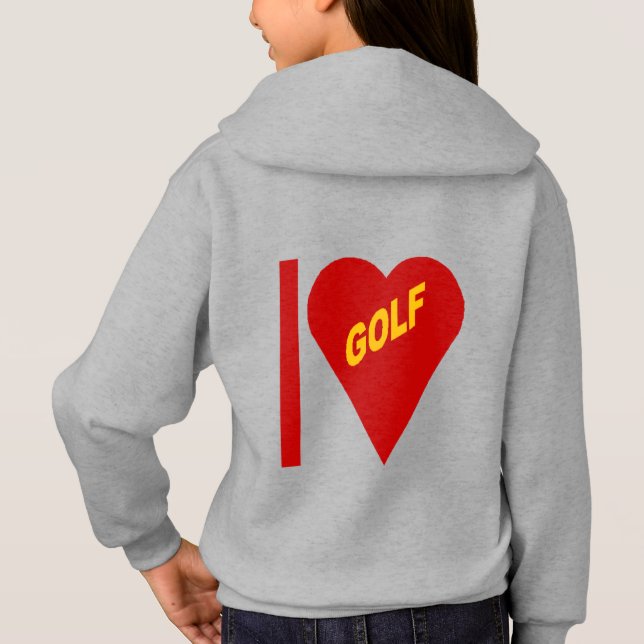 Pullover mit Stahlkappen-Mädchen I LOVE GOLF (Rückseite)