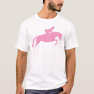 Pullover-PferdeSilhouette (Rosa) T-Shirt