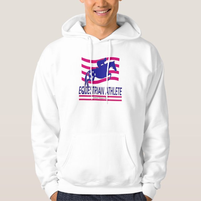 Pullover-Reiterathleten-mit Kapuze Sweatshirt (Vorderseite)