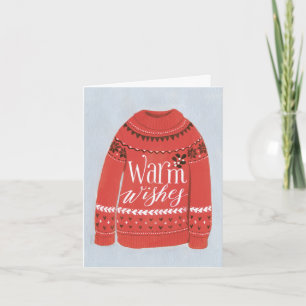Pullover-Weihnachtstruckwunschkarte gefaltet Karte