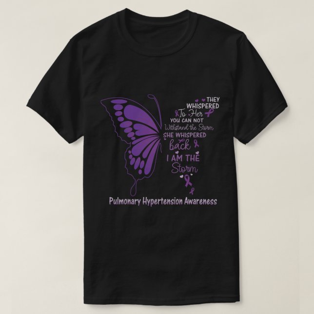 Pulmonale Hypertonie Ich bin der Sturm T-Shirt (Design vorne)