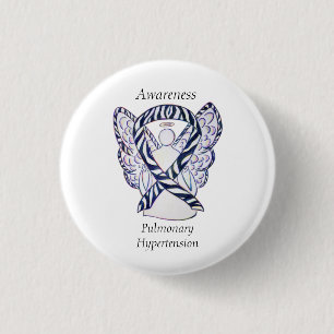Pulmonale Hypertonie Sensibilisierung Ribbon Zebra Button