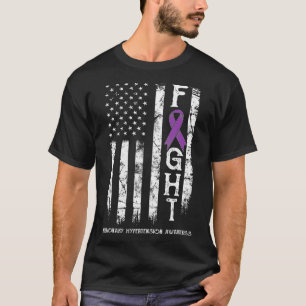 Pulmonale Hypertonie Warrior US Flag T-Shirt