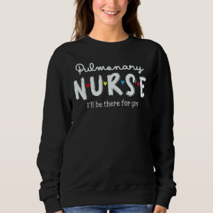 Pulmonale Krankenschwester Kariert Rote Liebe Herz Sweatshirt