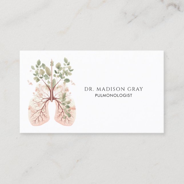 Pulmonologist Business And Appointment Visitenkarte (Vorderseite)