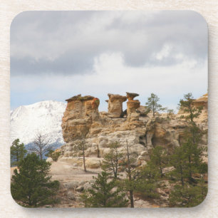 Pulpit Rock mit Pikes Peak Getränkeuntersetzer