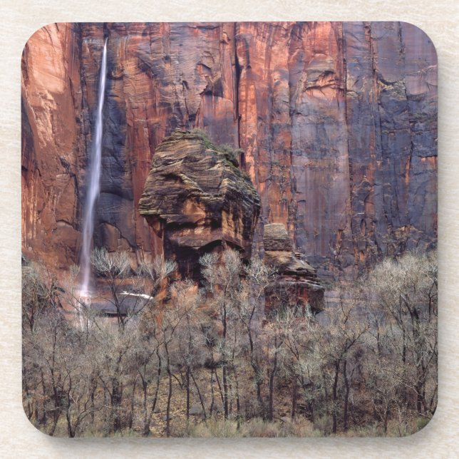 Pulpit und flüchtiger Wasserfall Untersetzer (Vorderseite)
