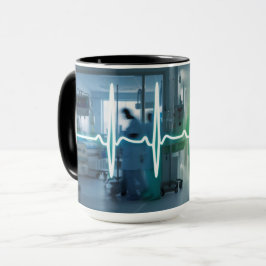 Puls der Pflege: Der Herzschlag einer Krankenhaus- Tasse