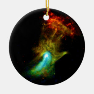Pulsar B1509 - Hand Gottes - Röntgennebel NASA-Fot Keramikornament