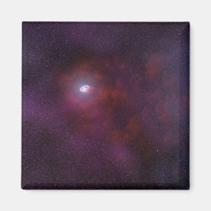 Pulsar windet von einem Neutronenstern. Magnet