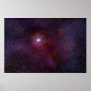 Pulsar windet von einem Neutronenstern. Poster