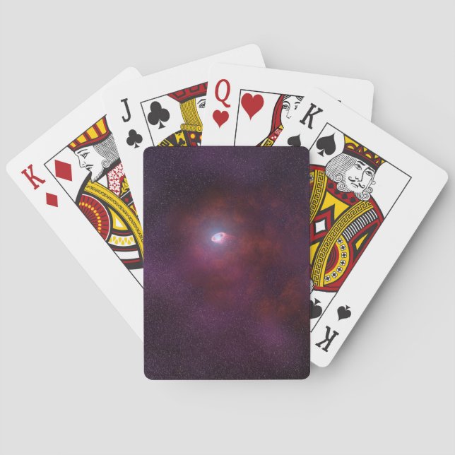 Pulsar windet von einem Neutronenstern. Spielkarten (Rückseite)