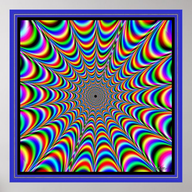 Pulsating Spider Web of Colors Poster (Vorne)