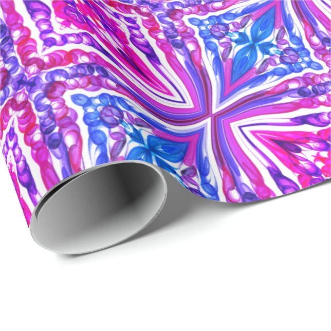 Pulsblasen-Spaß / Miami / Spiegelreflex-Drehung / Geschenkpapier (Rolleneckpunkt)