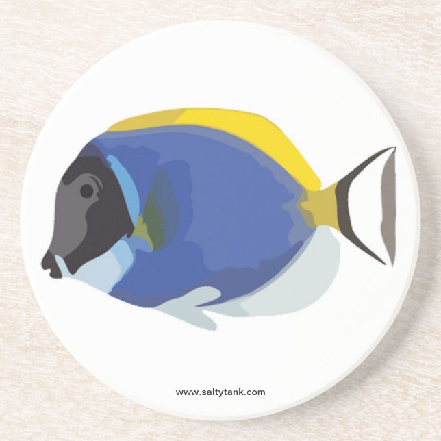 Pulver-Blau-Geruch-Fisch-Untersetzer Sandstein Untersetzer (Vorne)