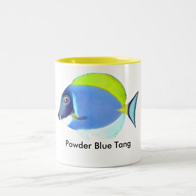 Pulver-Blau-Geruch-Tasse Zweifarbige Tasse (Mittel)