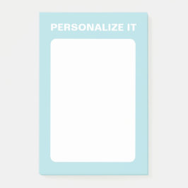 Pulver Blau Moderne Personalisierte Versatile Post-it Klebezettel