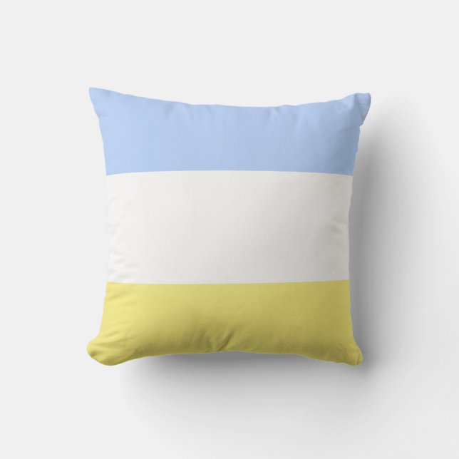 Pulver Blau und Buttercup Gelb Kissen Für Draußen (Vorderseite)