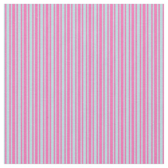 Pulver Blau- und Hot-Pink-farbene Linien Stoff (Nahaufnahme)
