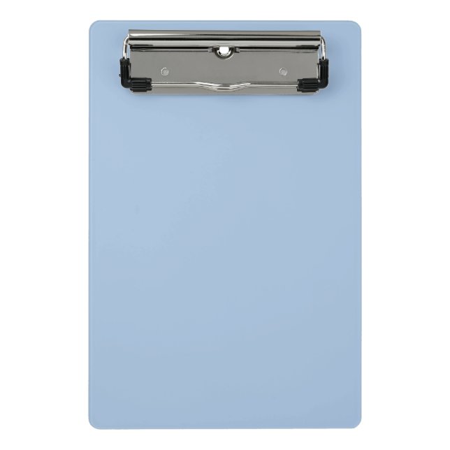 Pulver Blau weich Pastellfarben Mini Klemmbrett (Vorderseite)