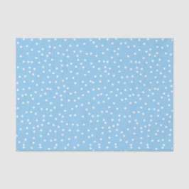 Pulver Blauer und Weiße Schneefetti-Punkte Seidenpapier