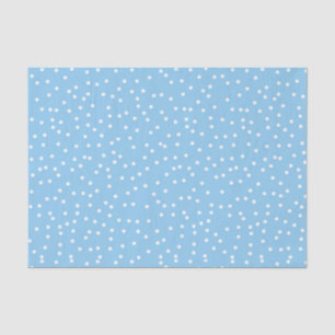 Pulver Blauer und Weiße Schneefetti-Punkte Seidenpapier