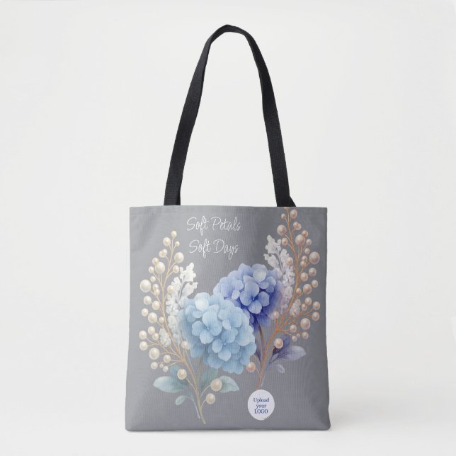 Pulver Blue Hydrangea Wasserfarbe Kundenloyalty Tasche (Vorderseite)