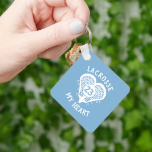 Pulver Blue Lacrosse My Heart Foto Schlüsselanhäng Schlüsselanhänger