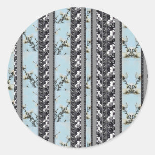 Pulver Blue Poppies Streifen Stickers