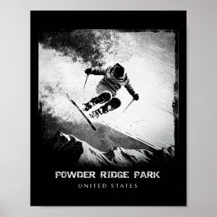 Pulver Ridge Park Vereinigte Staaten Skilift Skifa Poster