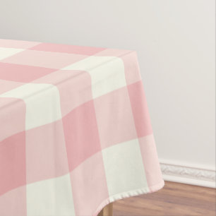 Pulver-rosa Gingham-/Büffel-Karo-Tischdecke Tischdecke
