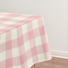 Pulver-rosa Gingham-Muster-Karo-Tischdecke Tischdecke