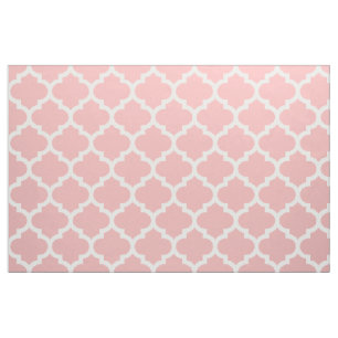 Pulver-rosa Marokkaner Quatrefoil Gitter-Gewebe Stoff