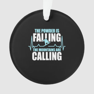 Pulver sinkt Snowboard Ornament