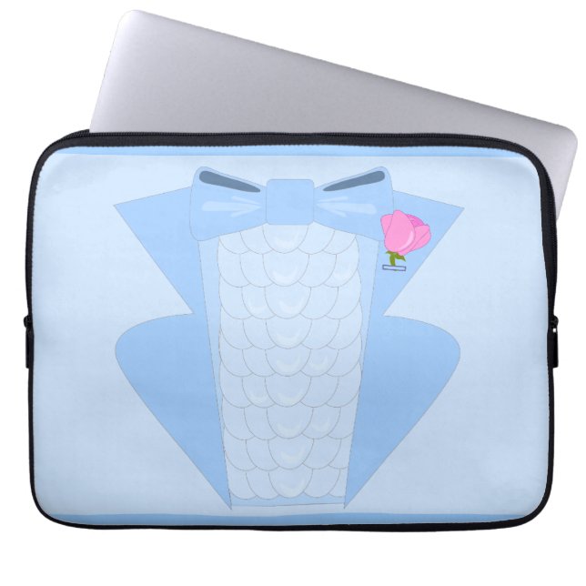 Pulver und Ruffled Tuxedo Laptopschutzhülle (Vorderseite)