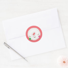 Pulver Zucker Donut Weihnachtskarte Umschlag Aufkl Runder Aufkleber