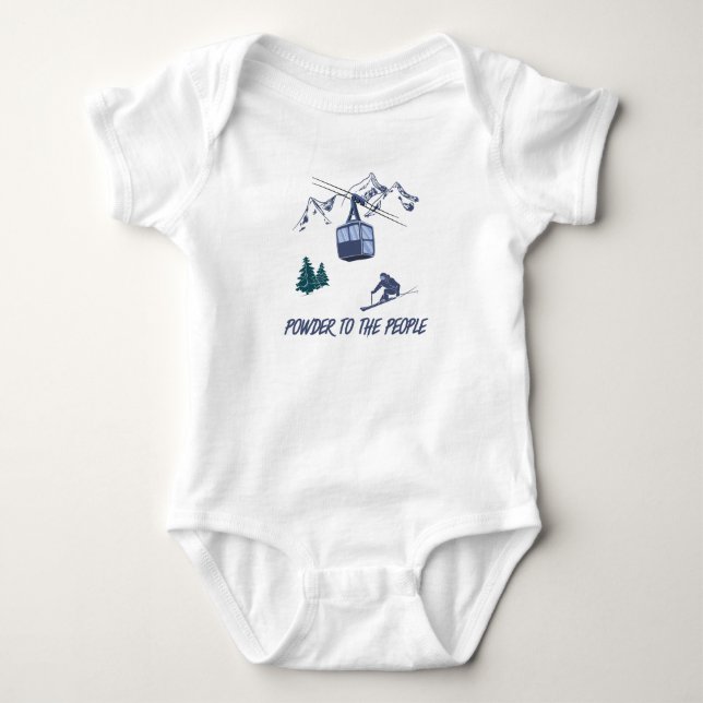 Pulver zum People Ski Resort Baby Strampler (Vorderseite)