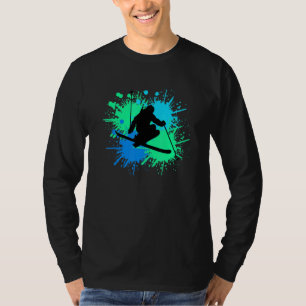 Pulver zum Volk Skifahren T-Shirt