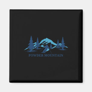 Pulverberge Montana Skigebiet Skifahren Magnet