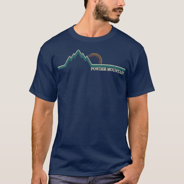 Pulverberge Utah Ski Vacation Retro T-Shirt (Vorderseite)