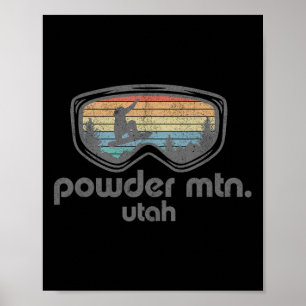 Pulverberge Utah Snowboard Retro Snowboarden Poster