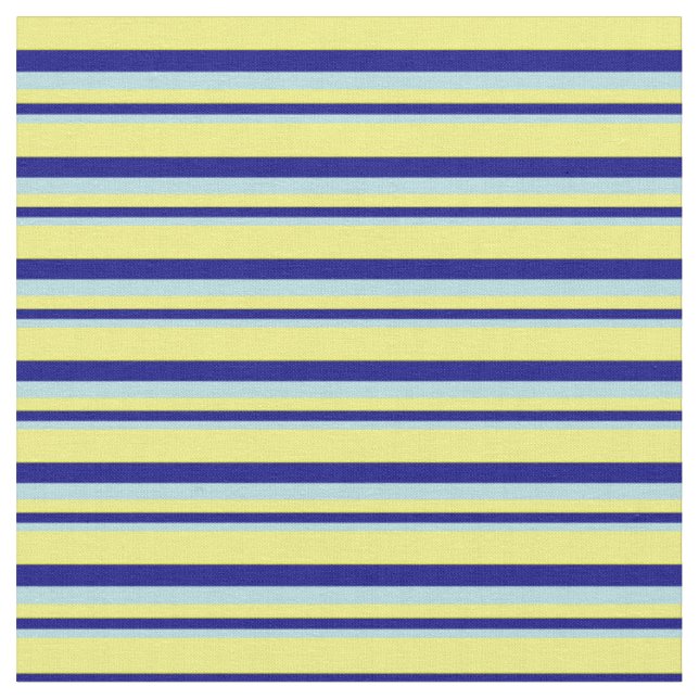 Pulverblau, blau und gelb gestrichenes Muster Stoff (Nahaufnahme)