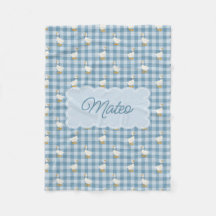 Pulverblau Gingham Gans Büffel Karo Individueller