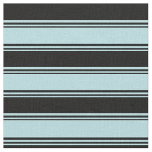 Pulverblau und schwarz farbiges Streifenmuster Stoff